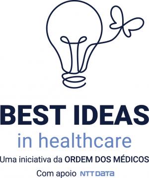 logo Best Ideas in Healthcare Lâmpada com linha para uma borboleta
